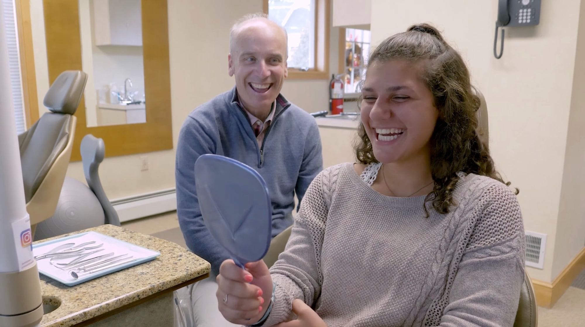 patient smiling during her appointment